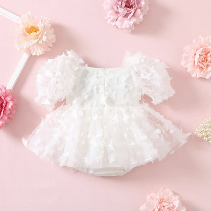 🌺🌺 Special Price- Butterfly Safari - tulle Romper - White