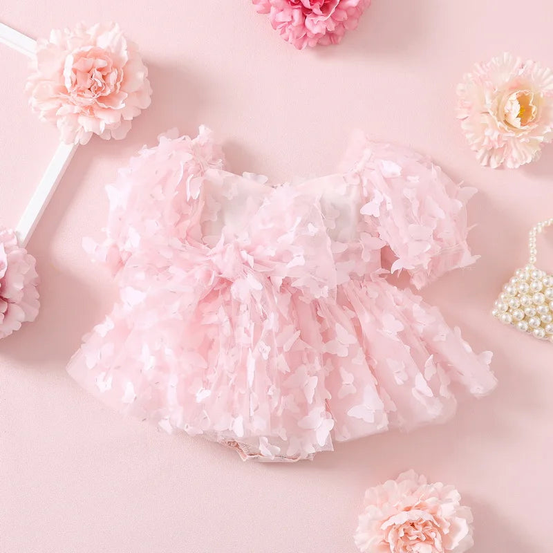 🌺🌺 Special Price- Butterfly Safari - tulle Romper- Pink