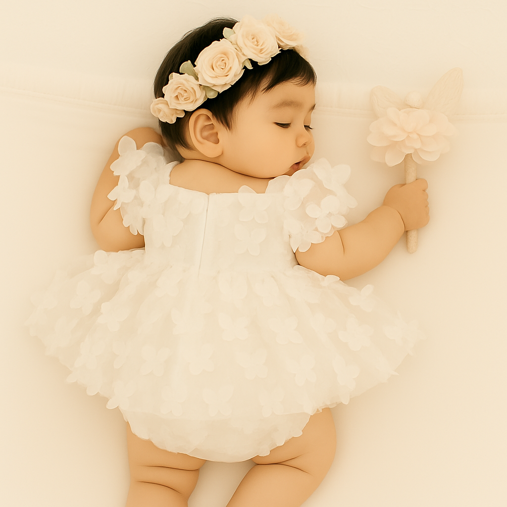 🌺🌺 Special Price- Butterfly Safari - tulle Romper - White