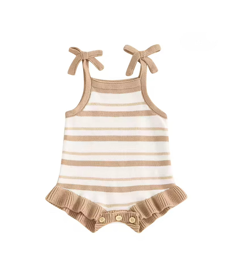 AInya stripe ruffle leg playsuit - special price