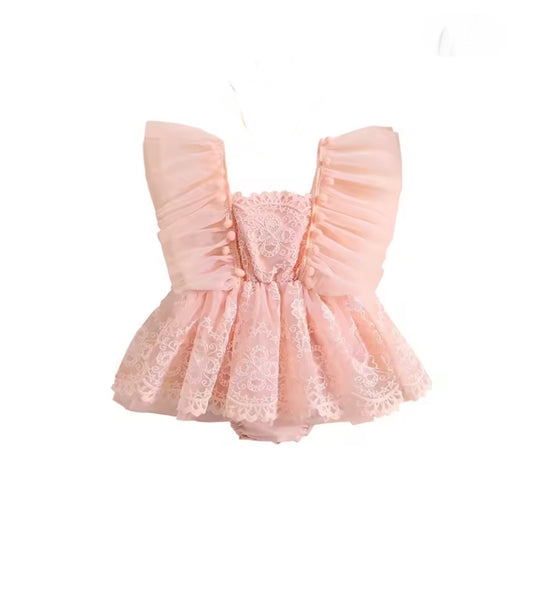 🌺🌺 - Special price- Pom Pom lace Romper