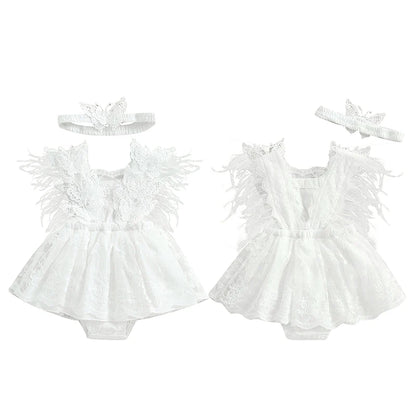 🌺🌺 - Special price- Butterfly embroidered Lace Romper