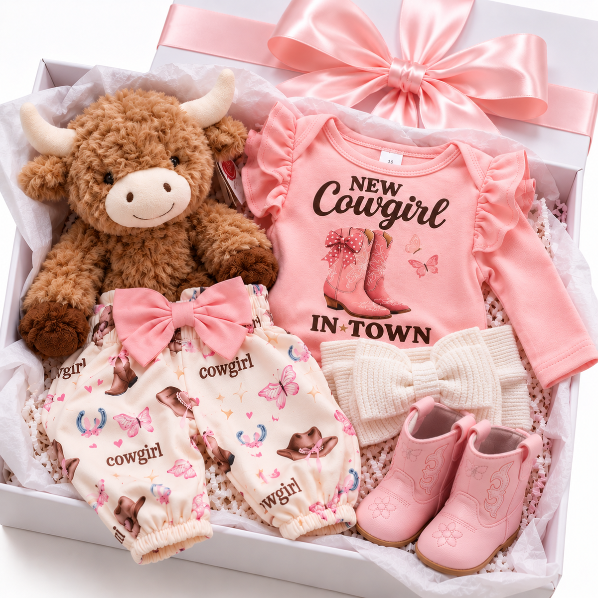 New Cowgirl in Town Gift Box 3-6m