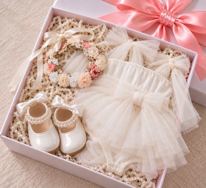 Whimsical tulle romper Gift Box - 9-12m