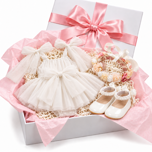 Whimsical tulle romper Gift Box - 9-12m