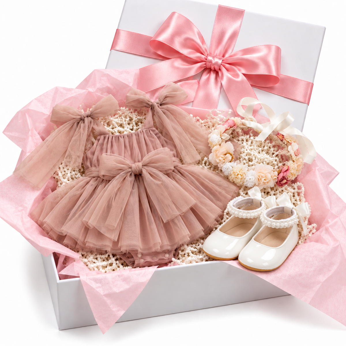 Whimsical tulle romper Gift Box - 6-9 mth