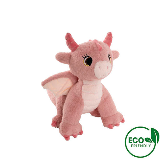 Ellie the Enchanted Dragon Eco Plush Toy Pink (25cm.HT)