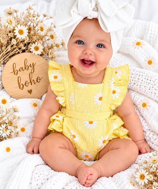 Daisy Print Romper- special price -New stock