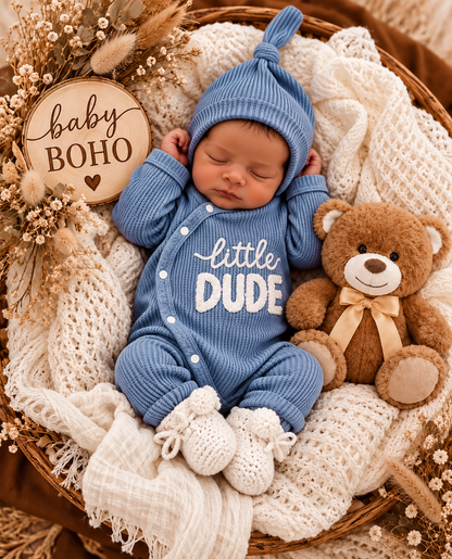 Caleb 2 pce Boy’s embroidered Romper Set - special price