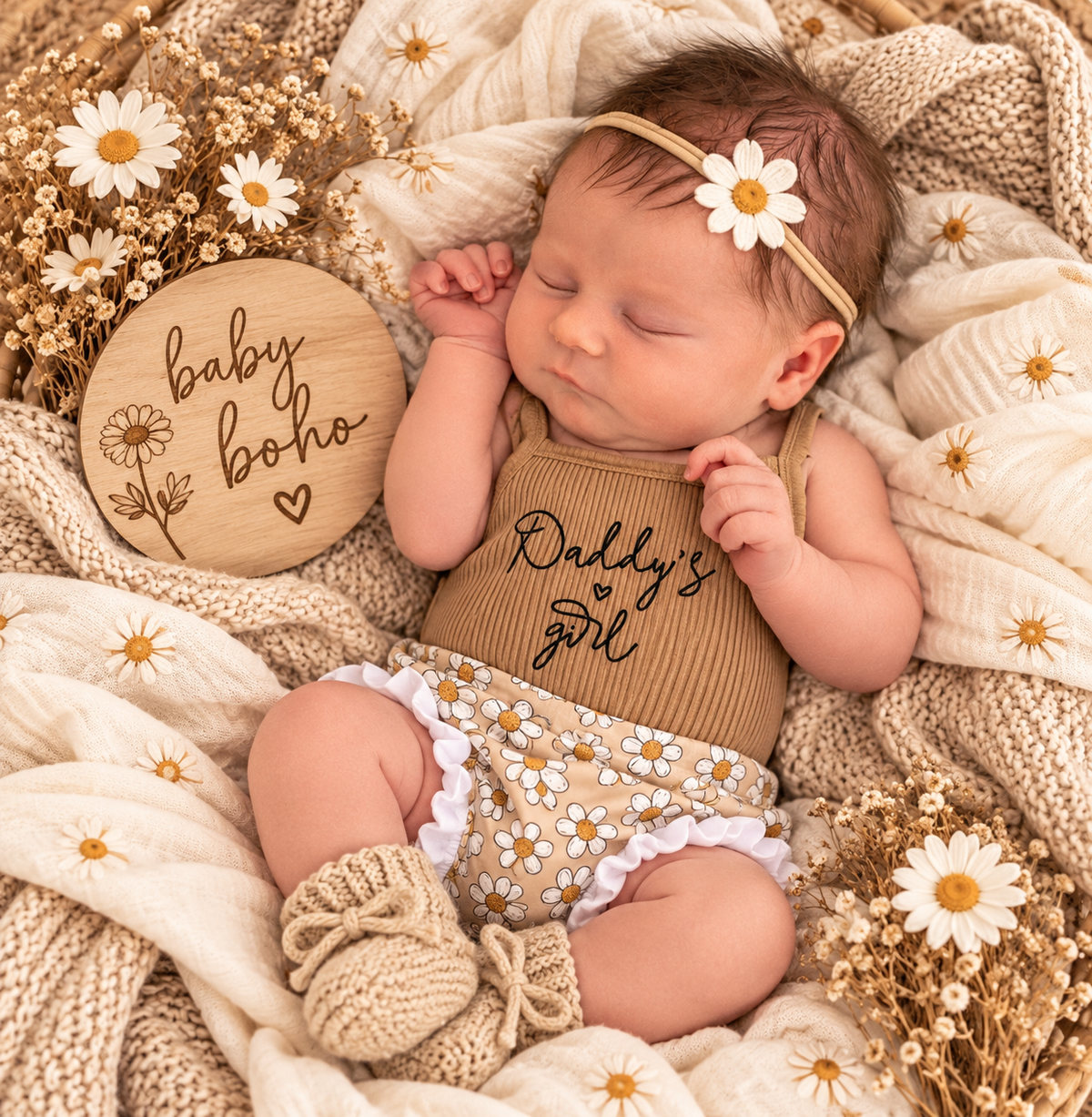 Daddy’s girl Daisy romper pants Set- special price