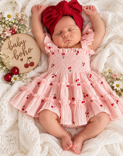 Lissa Colton Cherry print Dress- special price - limited time