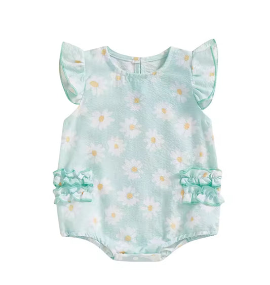 🌺🌺 SPECIAL PRICE-  Chelsea cotton Romper- Daisy