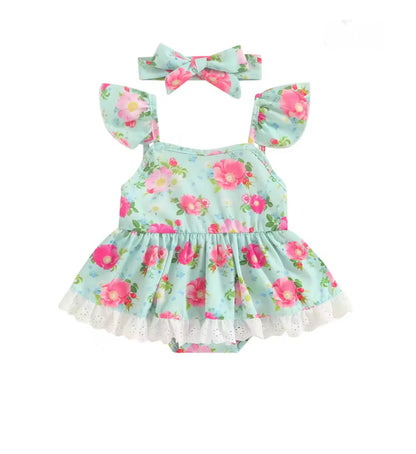 🌸🌸 BABY GIRLS CLOTHING - Special Price- Floral Romper