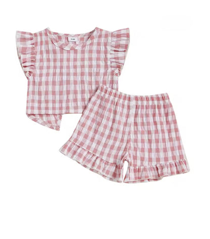 🌸🌸 BABY GIRLS CLOTHING - Special Price- Lilly checked gingham Set