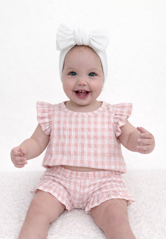🌸🌸 BABY GIRLS CLOTHING - Special Price- Lilly checked gingham Set