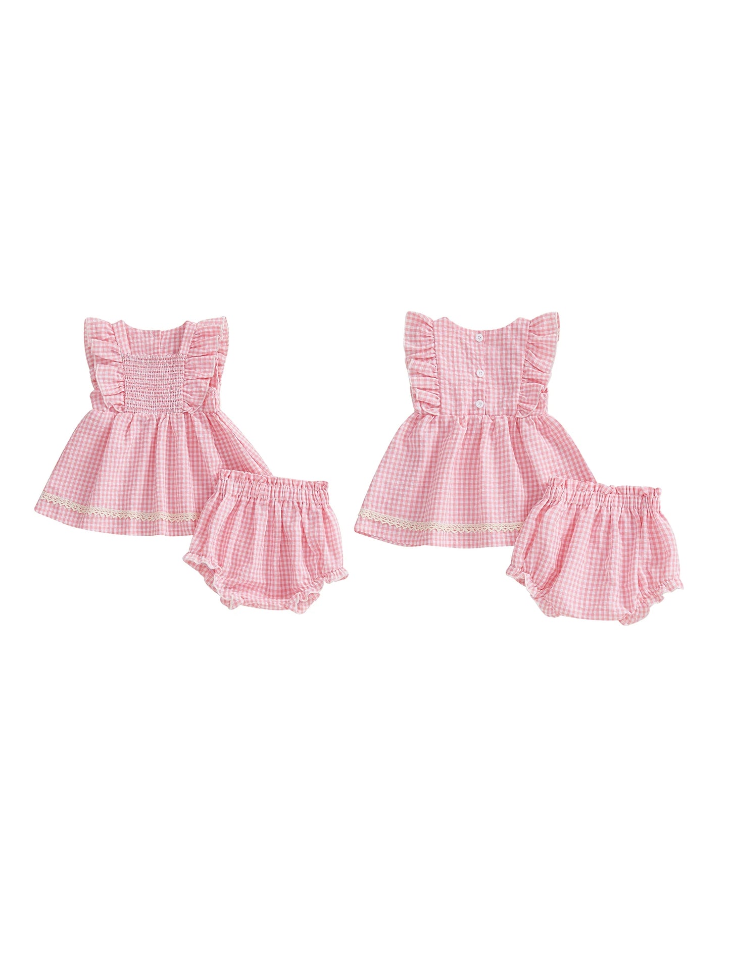 🌸🌸 BABY GIRLS CLOTHING - Special Price- Tori gingham cotton Set