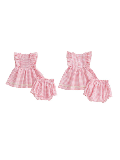 🌸🌸 BABY GIRLS CLOTHING - Special Price- Tori gingham cotton Set