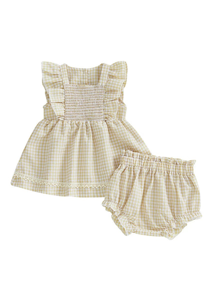 🌸🌸 BABY GIRLS CLOTHING - Special Price- Tori gingham cotton Set