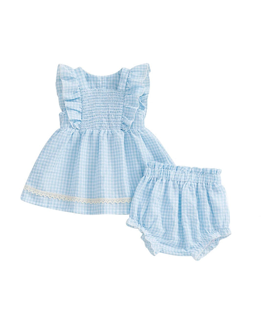 🌸🌸 BABY GIRLS CLOTHING - Special Price- Tori gingham cotton Set