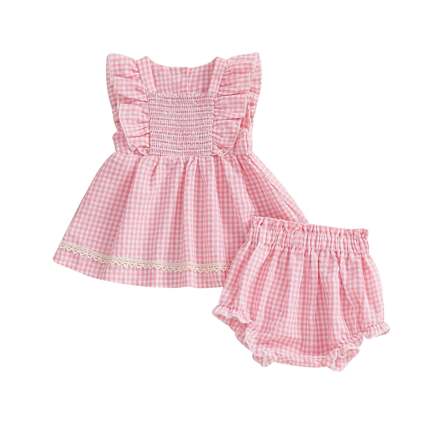 🌸🌸 BABY GIRLS CLOTHING - Special Price- Tori gingham cotton Set