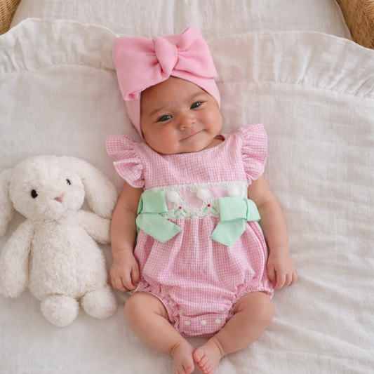 🌸🌸 BABY GIRLS CLOTHING - Special Price- Hunny Bunny cotton Romper