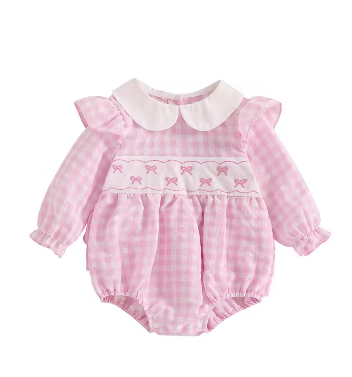 BABY GIRLS CLOTHING - Special price- Bowie embroidered cotton Romper