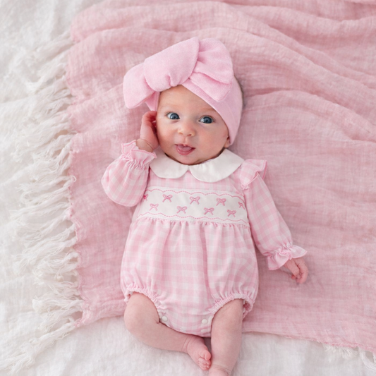 🌸🌸 BABY GIRLS CLOTHING - Special price- Bowie embroidered cotton Romper