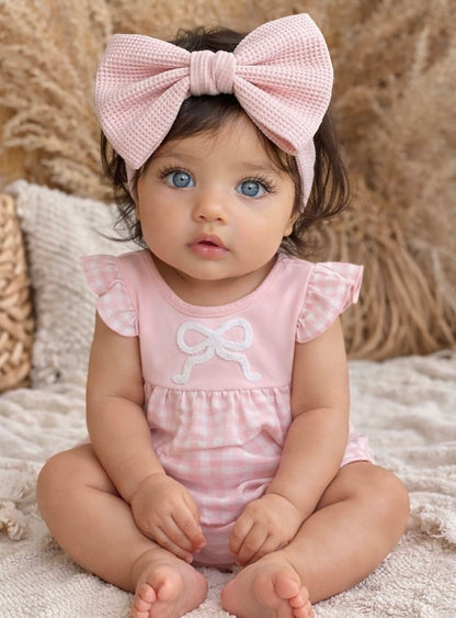 🌸🌸 BABY GIRLS CLOTHING - Special Price- Plaid Bow Romper