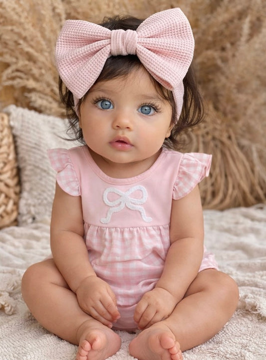 🌸🌸 BABY GIRLS CLOTHING - Special Price- Plaid Bow Romper