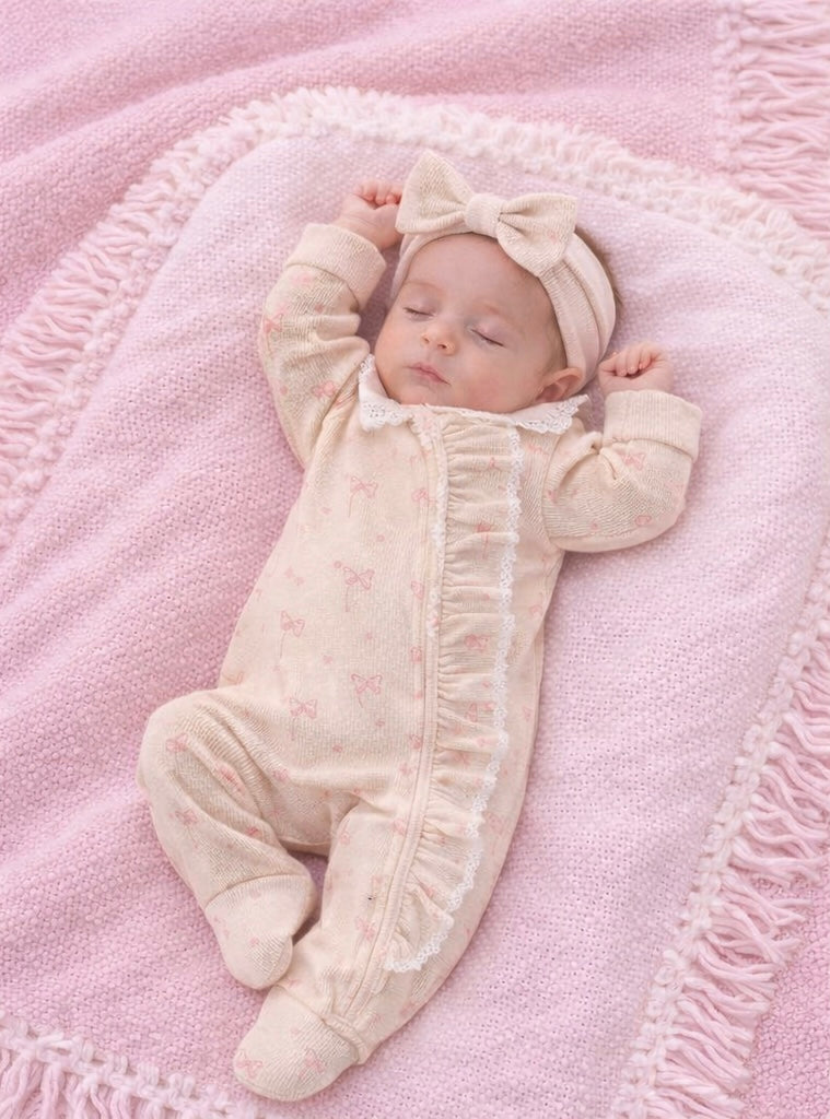 🌸🌸 BABY GIRLS CLOTHING - Special Price-  Bow print Romper Set