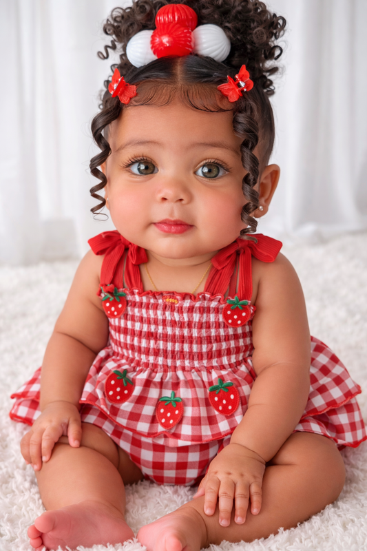 🌸🌸 BABY GIRLS CLOTHING - Special Price-  Strawberry Pie Romper