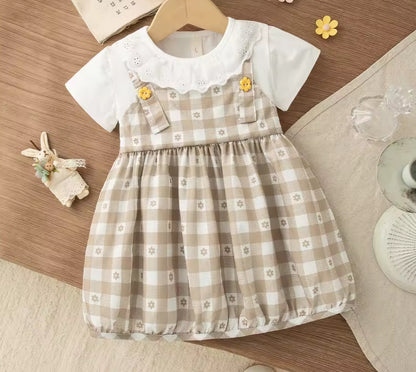 🌸🌸 BABY GIRLS CLOTHING - Special peice- Cara Dress -Khakai