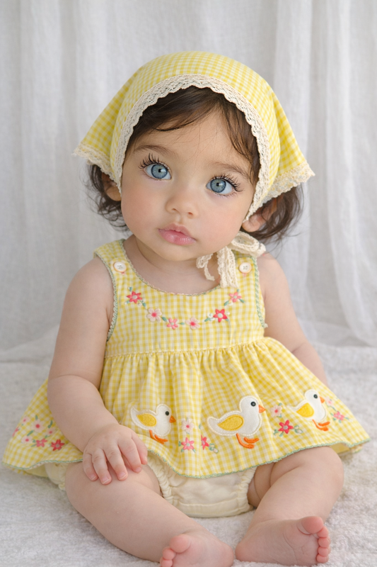 🌸🌸 BABY GIRLS CLOTHING - Special Price- Duckies went out to Play Romper