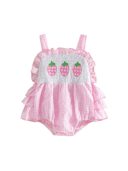 🌸🌸 BABY GIRLS CLOTHING - Special Price-  Pink Strawberries Romper