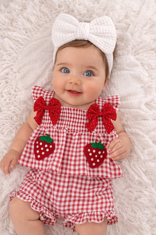 🌸🌸 BABY GIRLS CLOTHING - Special Price-  Strawberry week-end Set