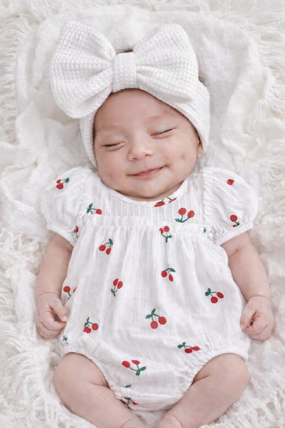 🌸🌸 BABY GIRLS CLOTHING - Special Price-  Cherry Cotton Romper
