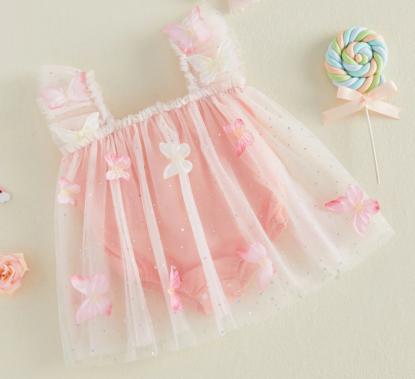 🌸🌸 BABY GIRLS CLOTHING - Special Price- Ellie Butterfly Romper