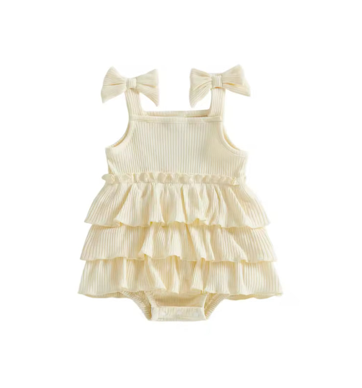 BABY GIRLS CLOTHING - Special Price-  Camelia cotton Romper