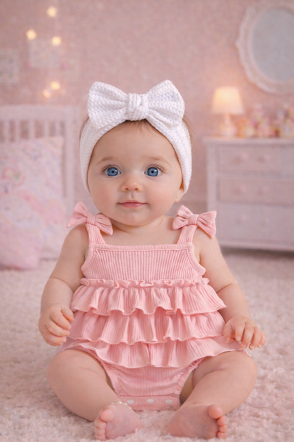 BABY GIRLS CLOTHING - Special Price-  Camelia cotton Romper