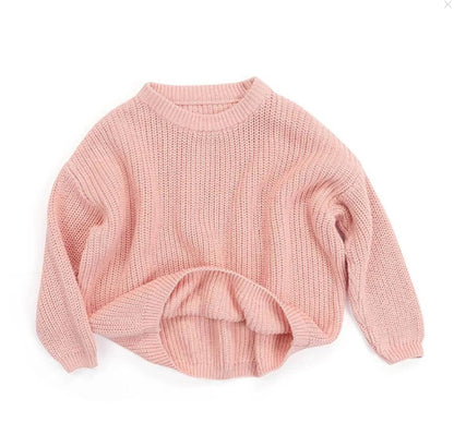 Baby Girls clothing - Chinky knit cotton Jumper - special price- Peach Pink