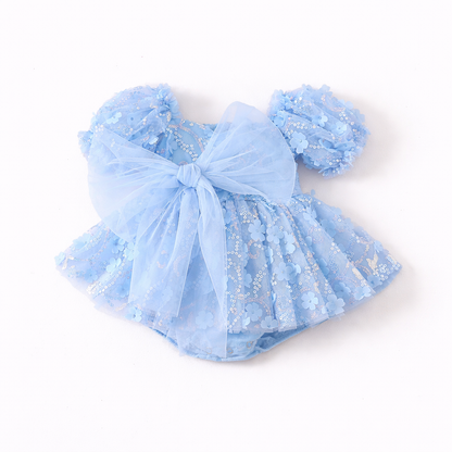 Baby boho sequin tulle romper