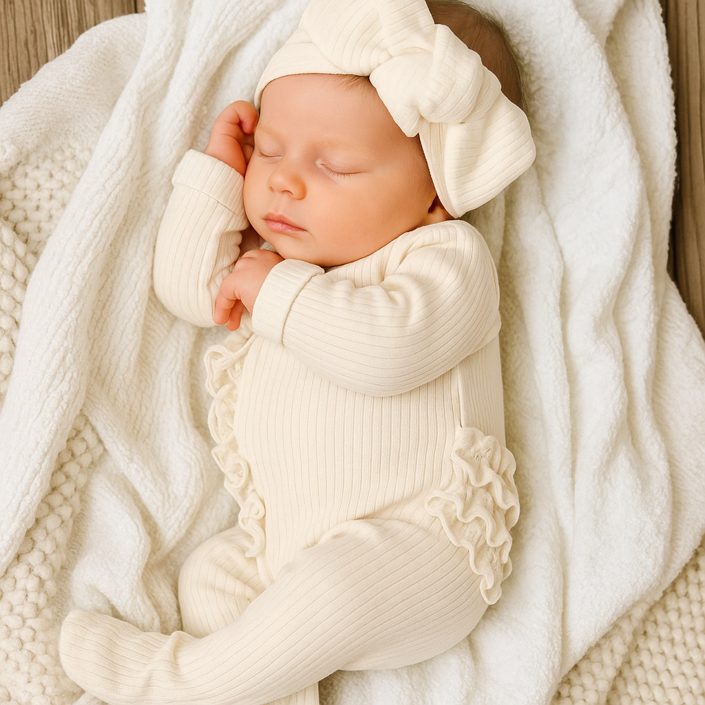 Kayla ruffle cotton Romper Set