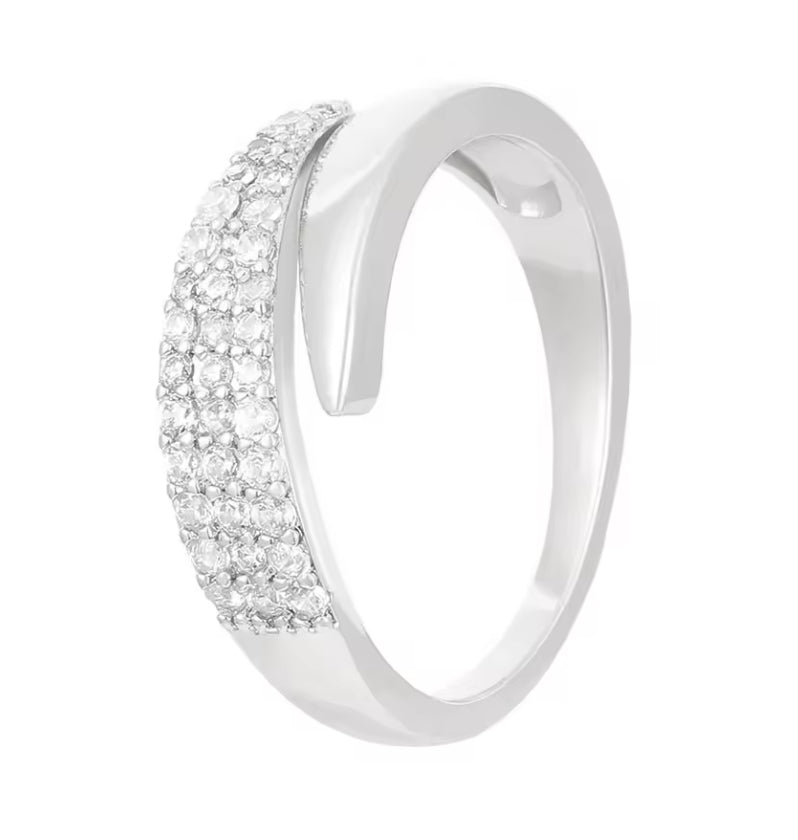 18k Gold plated Stainless Steel CZ ring