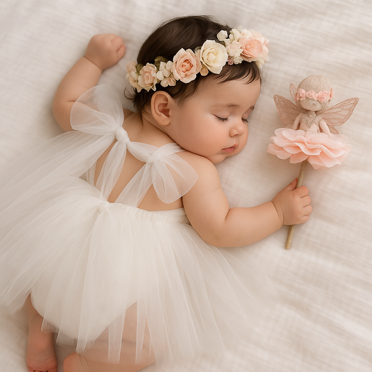 Maisey whimsical Romper - White