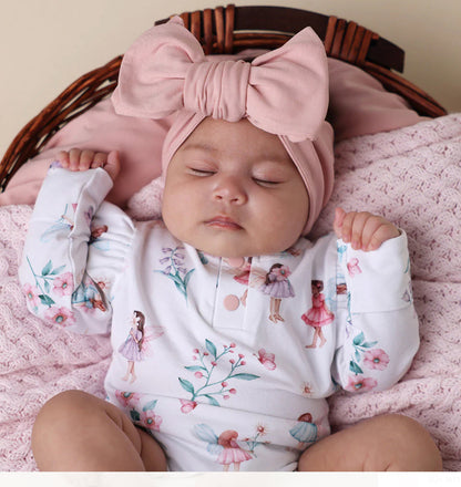 Fairy Garden Long Sleeve Organic Bodysuit with Frill- Special Price