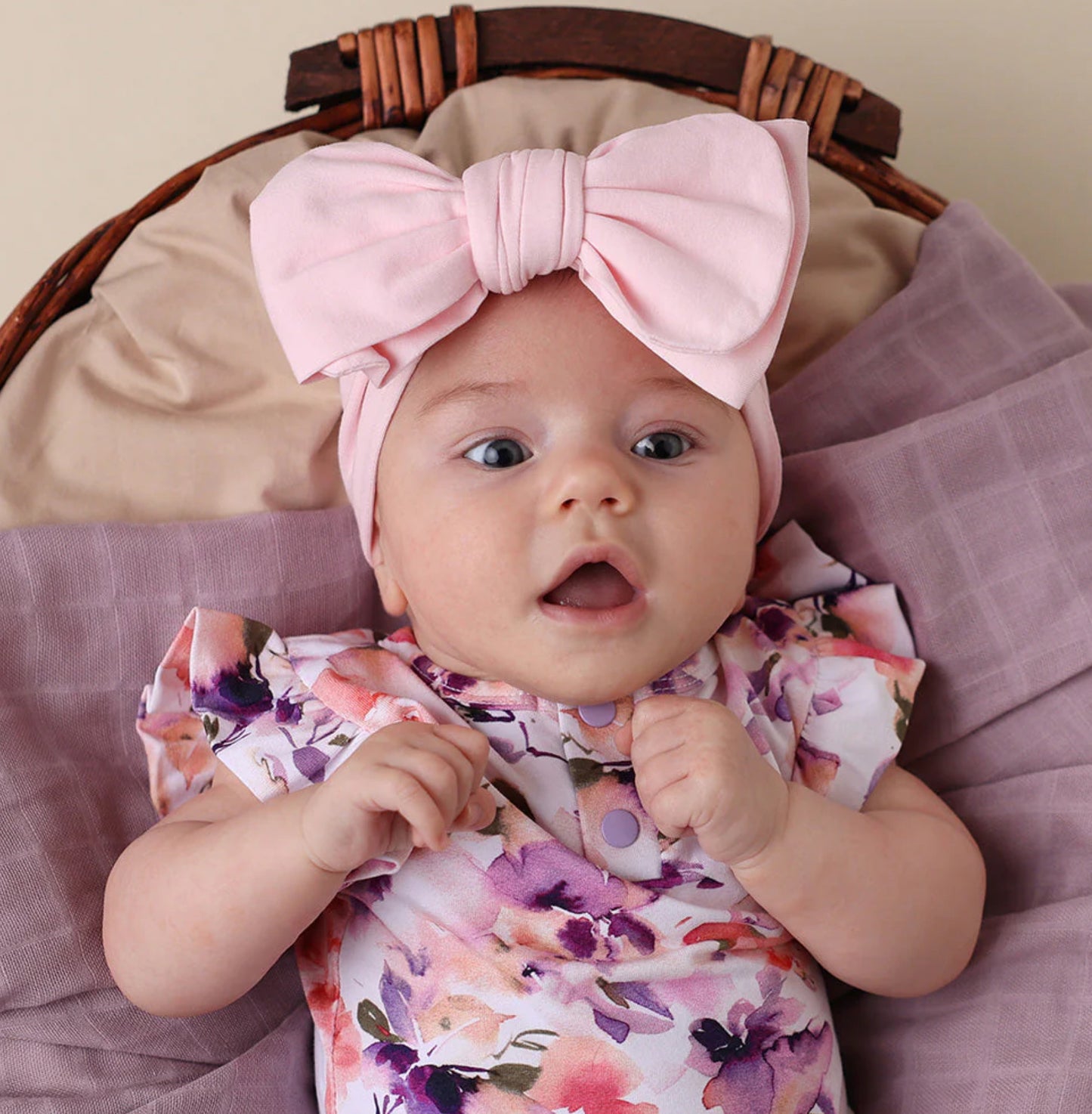 Baby Pink Organic Oversized Bow