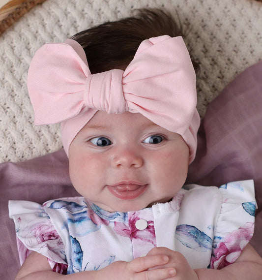 Baby Pink Organic Oversized Bow