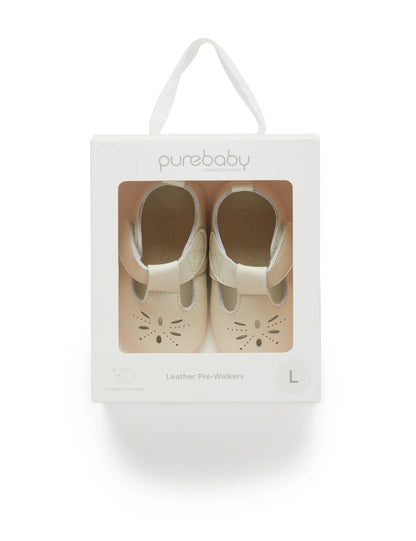 Leather Eyelet T-Bars- PUREBABY