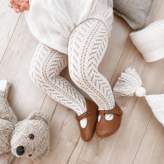 Baby tights- white or beige