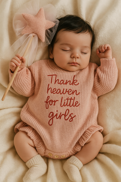 Thank Heaven cotton Romper - Pink